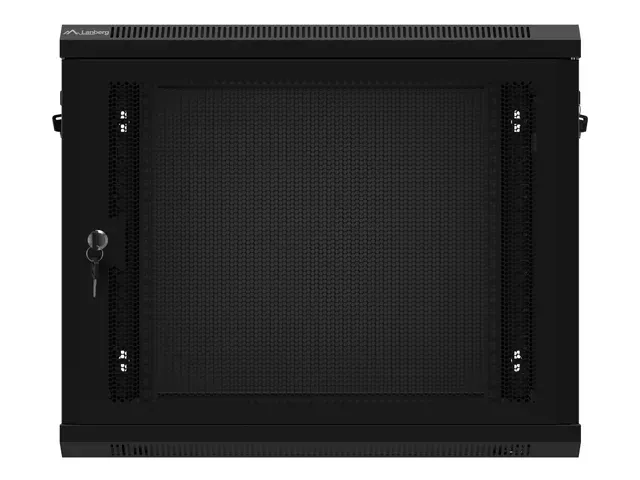 LANBERG 19" RACKOVÁ SKŘÍŇ PRO MONTÁŽ NA STĚNU 9U/600X450 S PERFOROVANÝMI DVEŘMI ČERNÁ