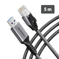 AXAGON ADE-AM50, USB-A Gigabit Ethernet adaptér s integrovaným síťovým CAT6 kabelem RJ-45 (5m)