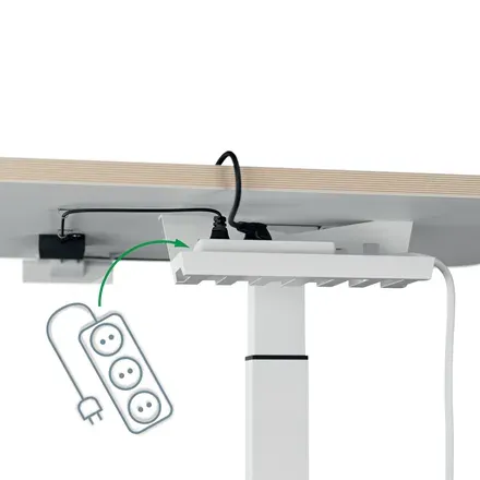 Leitz Ergo výškově nastavitelný elektrický ergonomický stůl, bílý