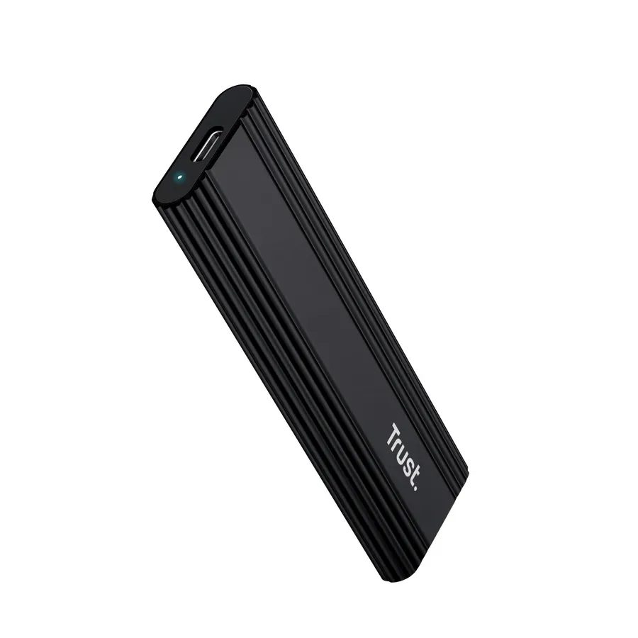 TRUST Externí box pro M.2 SSD, USB-C 3.2 Gen2, M.2 2280, černá