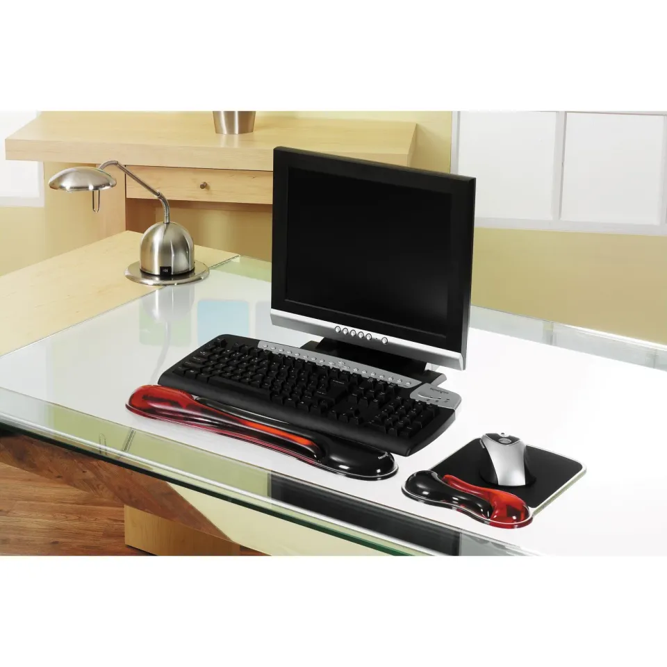 Kensington podložka pod myš Duo Gel Mouse Pad - černo-červená