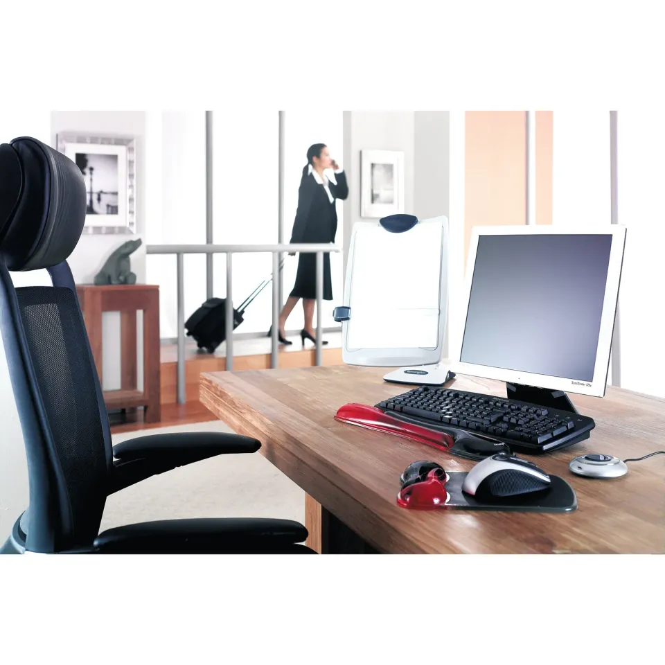 Kensington podložka pod myš Duo Gel Mouse Pad - černo-červená