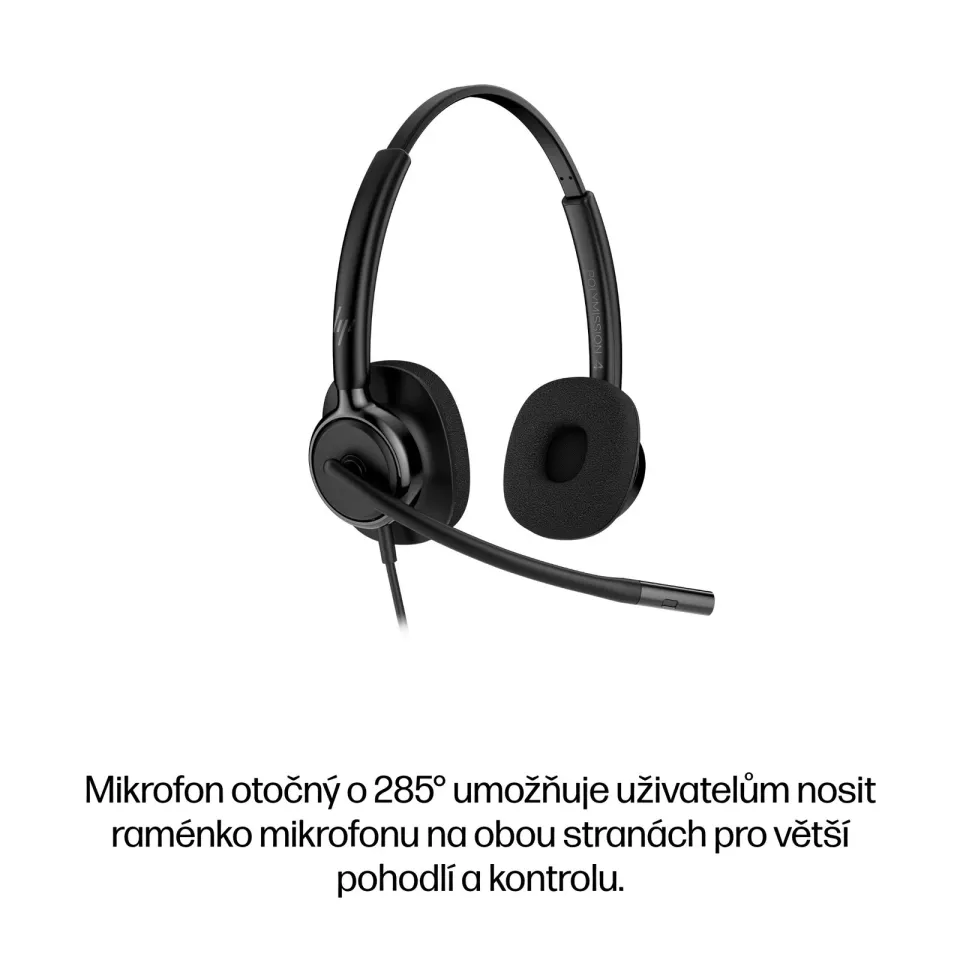 HP Poly Mission 425 Stereo USB Wired Headset Classic WW