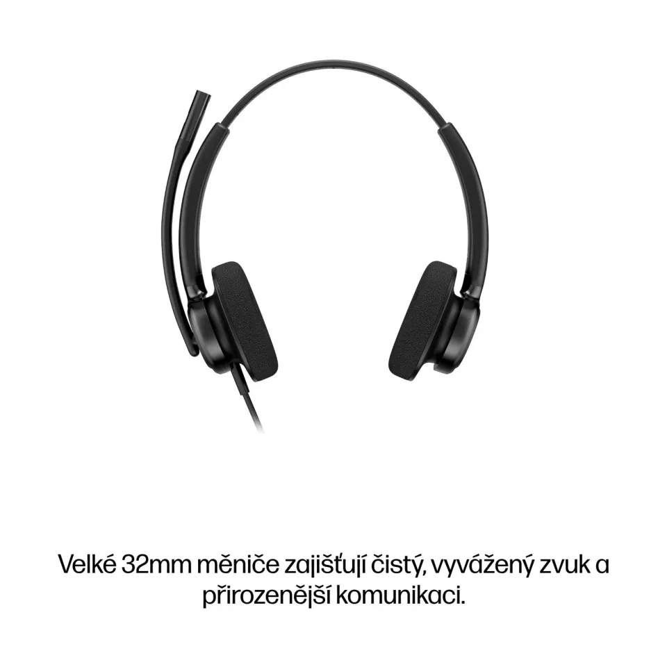 HP Poly Mission 425 Stereo USB Wired Headset Classic WW