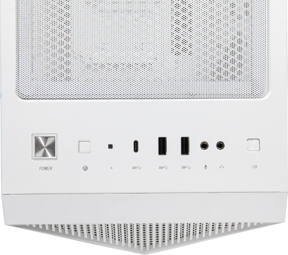 MSI skříň MPG GUNGNIR 110R WHITE/ bez zdroje/ levé temperované sklo/ 4x 120 mm ARGB fan/ 1x USB-C/ 2x USB 3.0/ bílá