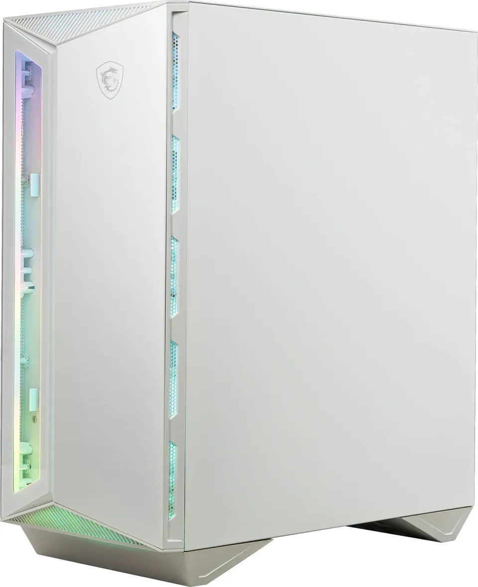 MSI skříň MPG GUNGNIR 110R WHITE/ bez zdroje/ levé temperované sklo/ 4x 120 mm ARGB fan/ 1x USB-C/ 2x USB 3.0/ bílá