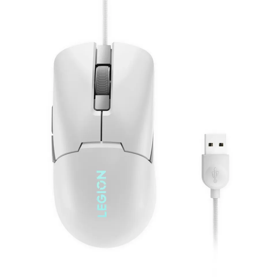 Lenovo myš CONS Herní Legion M300s RGB (Glacier White) - bílá