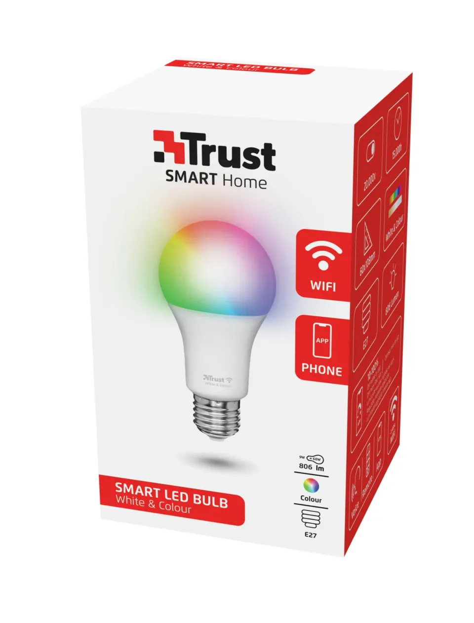 TRUST Smart WiFi LED Bulb E27 White & Colour