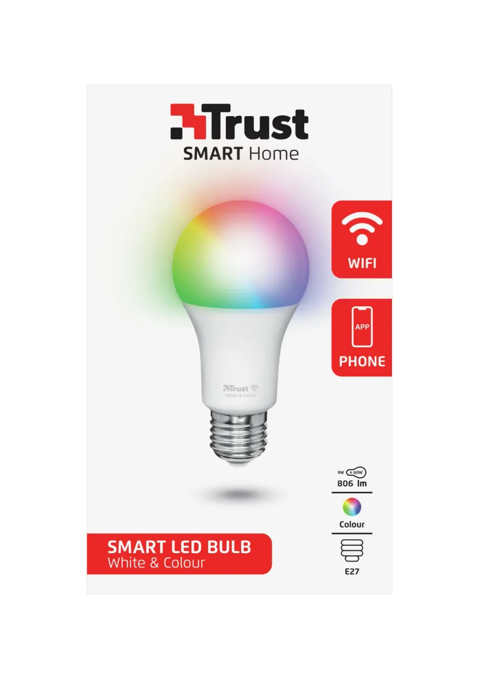 TRUST Smart WiFi LED Bulb E27 White & Colour