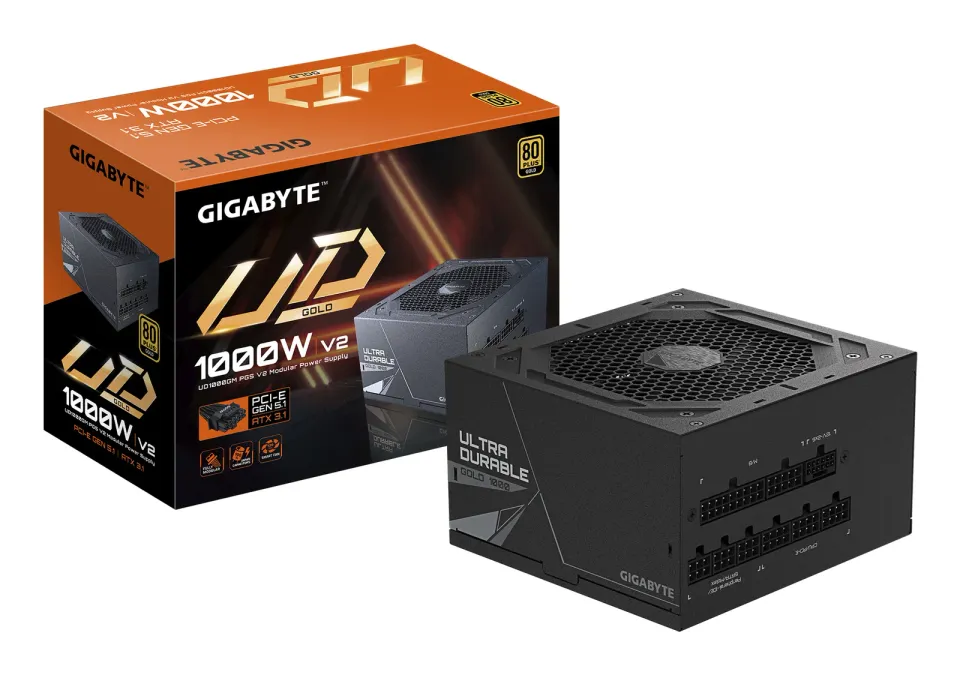 GIGABYTE zdroj UD1000GM PG5 V2 1000W, 120mm, Plně modulární, 80 Plus Gold, ATX 3.1