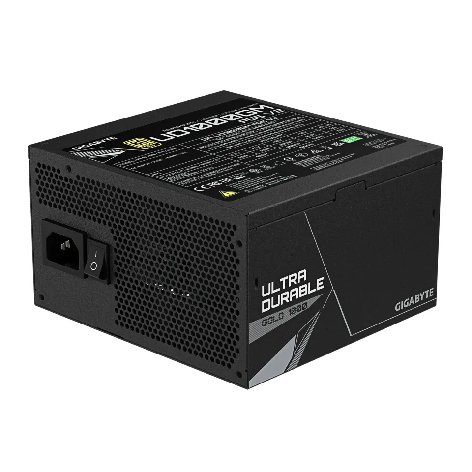 GIGABYTE zdroj UD1000GM PG5 V2 1000W, 120mm, Plně modulární, 80 Plus Gold, ATX 3.1