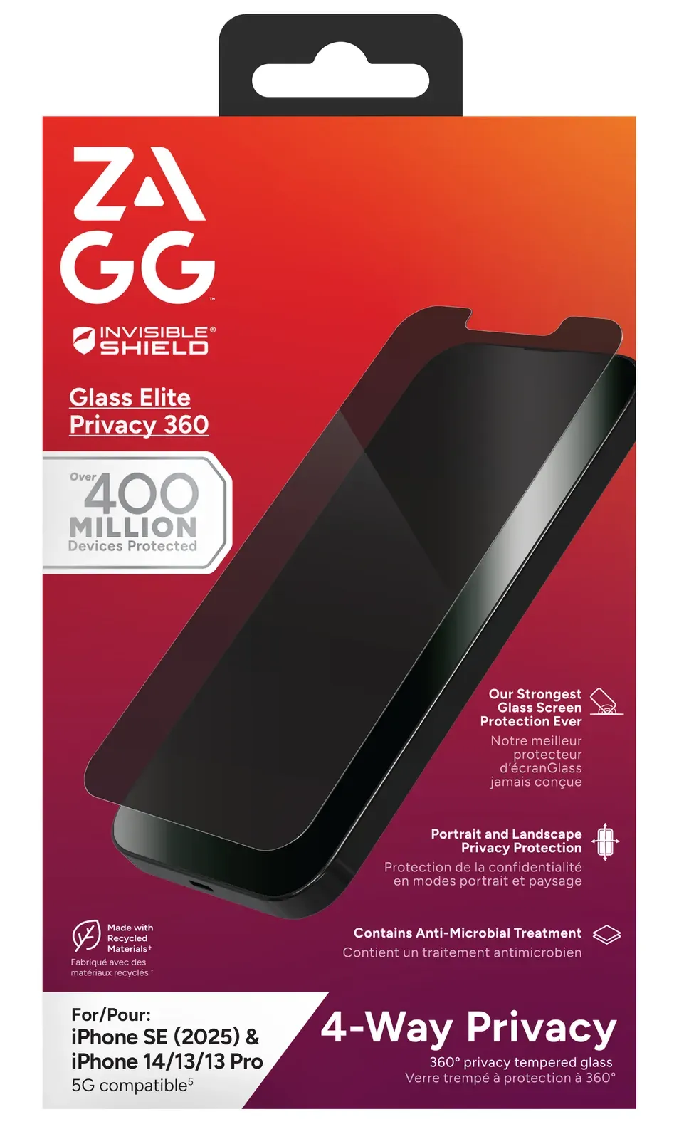 ZAGG Invisible Shield Elite Privacy 360 sklo iPhone 13/13 Pro