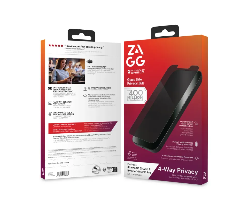 ZAGG Invisible Shield Elite Privacy 360 sklo iPhone 13/13 Pro