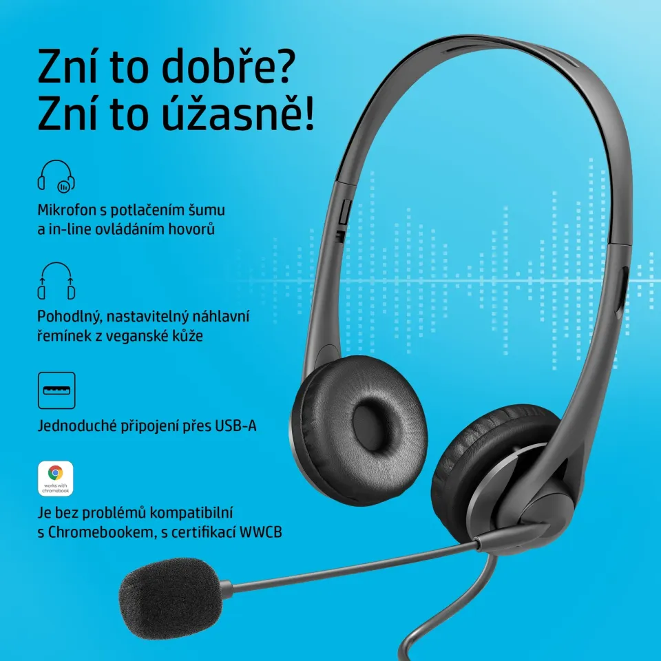 HP Wired USB-A Stereo Headset EURO