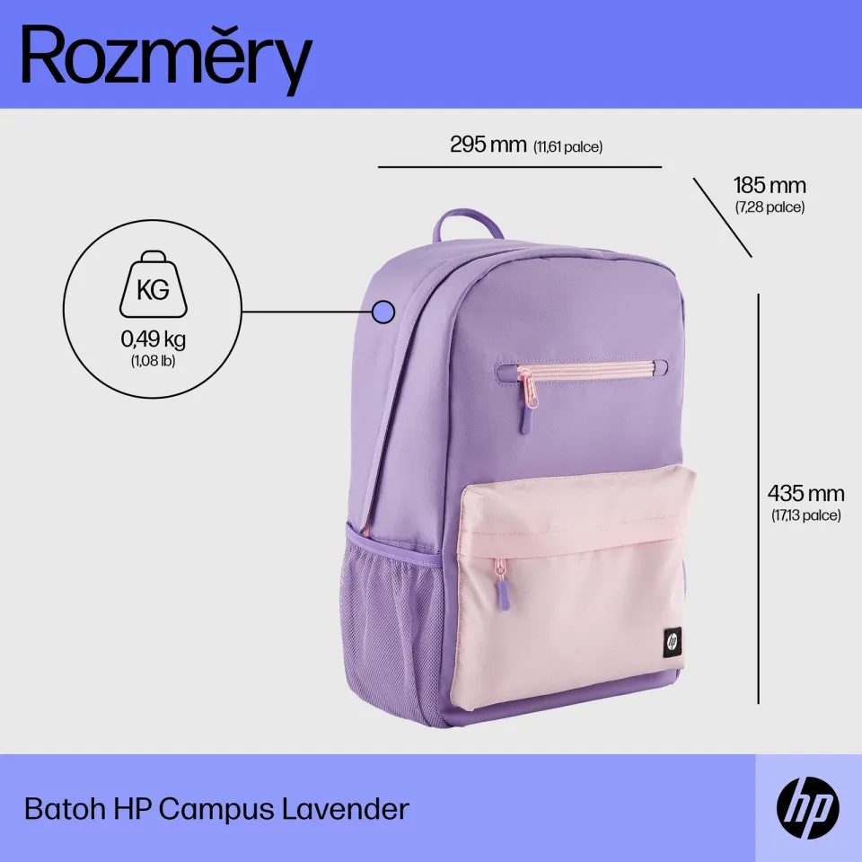 HP Campus Lavender Backpack - Batoh