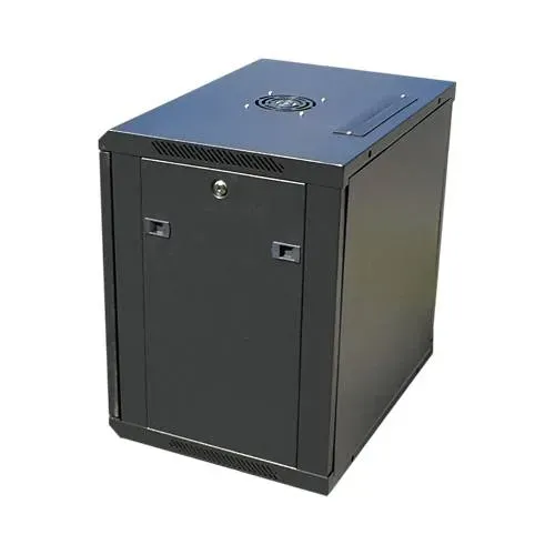 Datacom 19" rozvaděč 12U/450 mm (sklo) černý