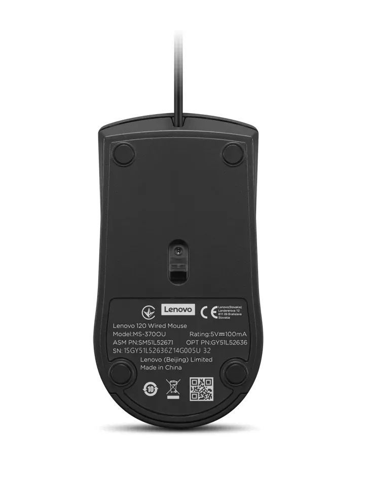 Lenovo CONS myš = Lenovo 120 = USB-A, drátová, optická, černá