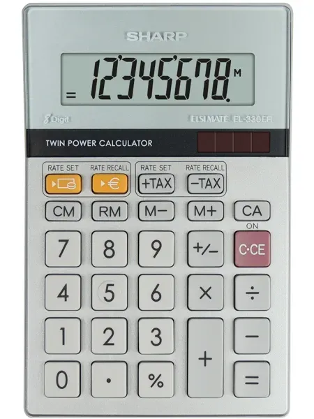 SHARP kalkulačka - EL330ERB - stříbrná