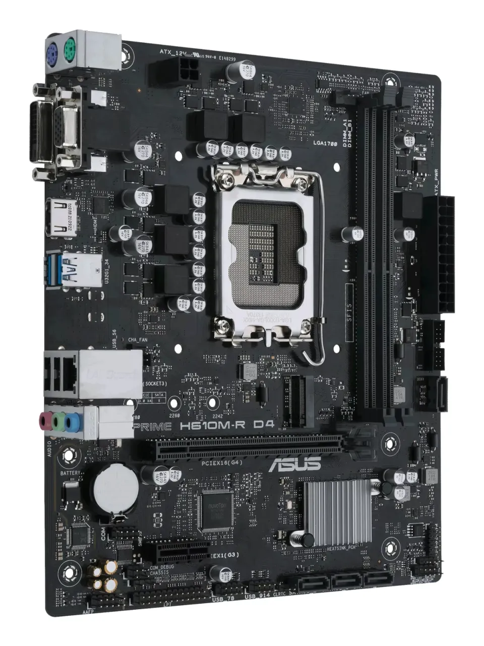 ASUS MB PRIME H610M-R D4-SI soc 1700 H610 DDR4 mATX M.2 HDMI DVI D-sub, white box