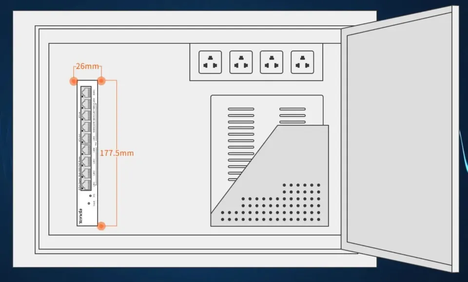 Tenda G0-8G-PoE Gigabit PoE Router MultiWAN, 3x GWAN/GLAN, 1x GWAN, 5x GLAN, 8x PoE 802.3af/at, VPN