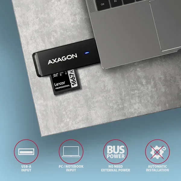 AXAGON CRE-S2N superspeed USB-A čtečka