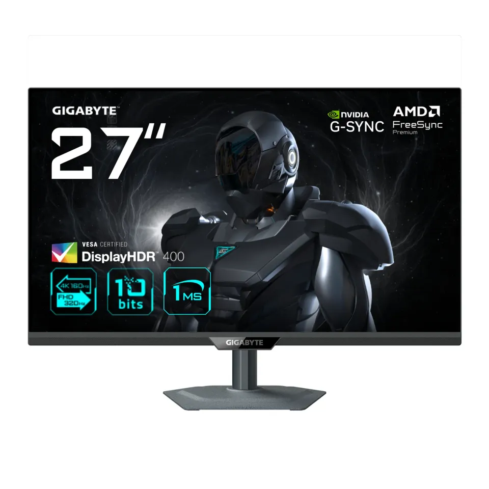 GIGABYTE LCD - 27" Gaming monitor G27U, IPS, 3840 x 2160 4K UHD, 160Hz, 1000:1, 350cd/m2, 1ms, 2xHDMI, 1xDP