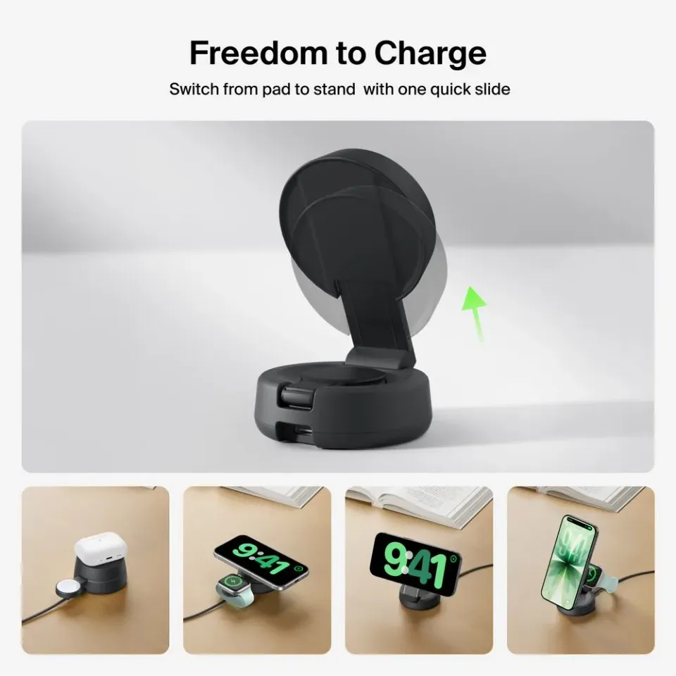 Belkin UltraCharge PRO Qi2 25W 2v1 Magnetická nabíječka pro iPhone/Apple Watch/A