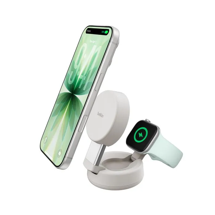 Belkin UltraCharge PRO Qi2 25W 2v1 Magnetická nabíječka pro iPhone/Apple Watch/A (WIZ043kqSD)