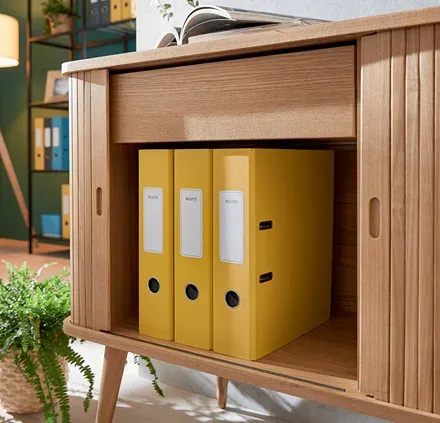 LEITZ Pákový pořadač 180° Cosy hebký A4 80 mm teplá žlutá