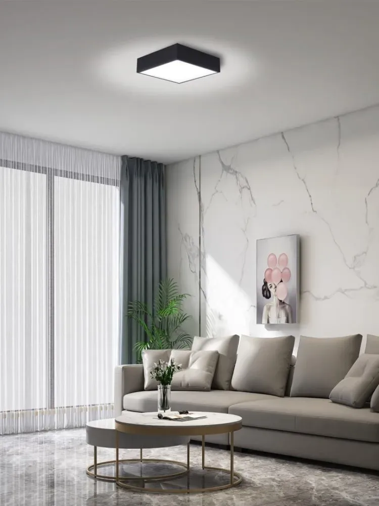 IMMAX NEO CANTO SLIM Smart stropní svítidlo 28x28cm 22W 1610lm, černé, Zigbee 3.0, TUYA