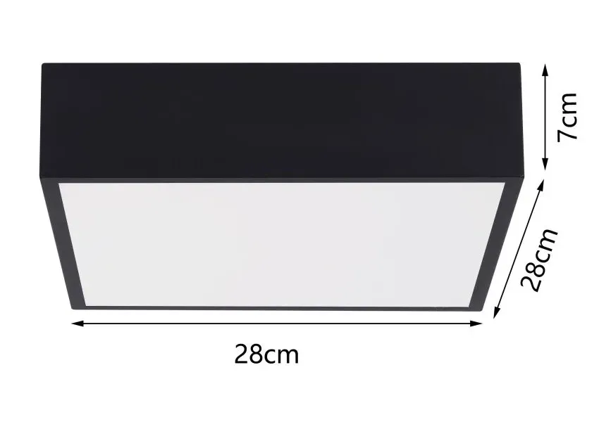 IMMAX NEO CANTO SLIM Smart stropní svítidlo 28x28cm 22W 1610lm, černé, Zigbee 3.0, TUYA