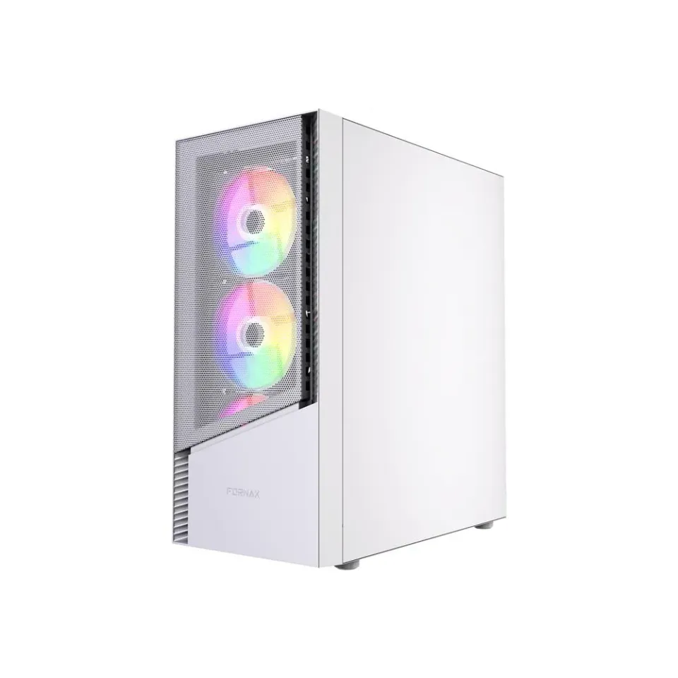 GEMBIRD Fornax 4300W/Midi Tower/Transpar./Bílá