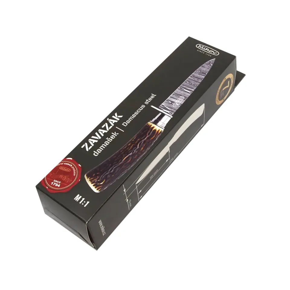 Lovecký nůž ZAVAZÁK - s designem damaškové oceli 374-NH-1D