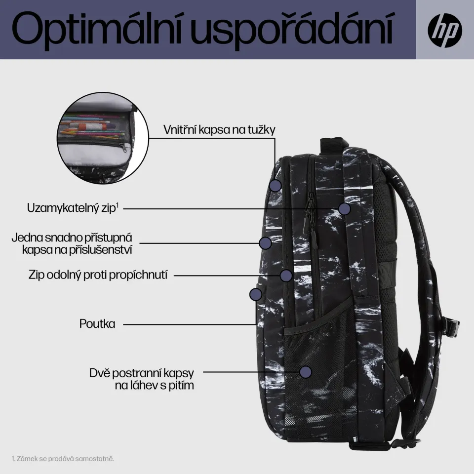 HP Campus XL Marble Stone Backpack - Batoh