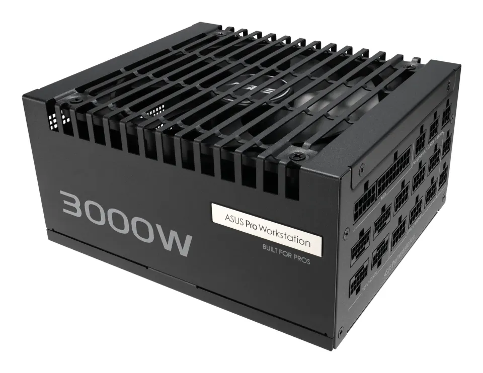 ASUS zdroj Pro WS 3000W Platinum, 140mm, Plně modulární, 80 Plus Platinum, ATX 3.1