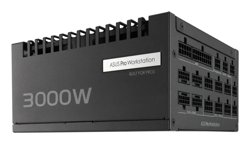 ASUS zdroj Pro WS 3000W Platinum, 140mm, Plně modulární, 80 Plus Platinum, ATX 3.1