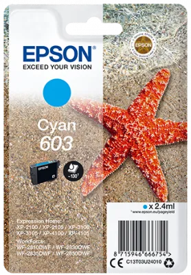 EPSON cartridge T03U2 cyan (hvězdice)