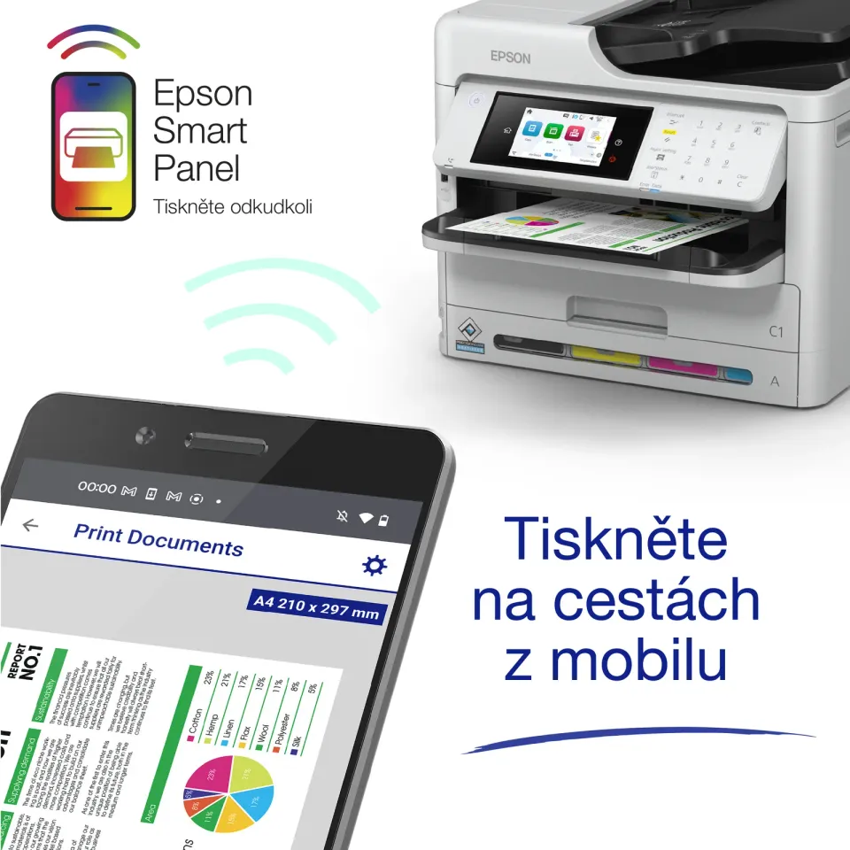 EPSON WorkForce Pro WF-C5890DWF - A4/34ppm/4ink/USB/LAN/Duplex/ADF/Fax/