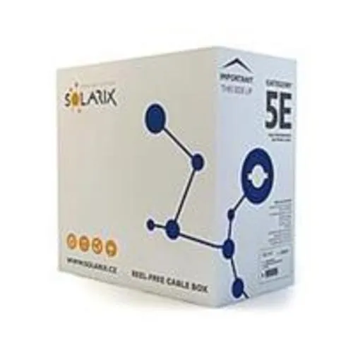 KABEL PATCH FFTP kat. 6a, 500m , drát SOLARIX 2x stíněný LSOH, LSOH 500m / cívka