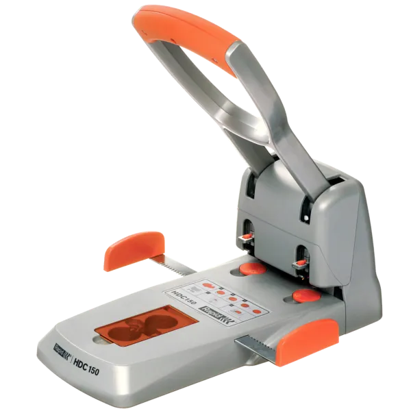 Rapid Velkokapacitní děrovačka Supreme HDC150, 150 listů, stříbrná/oranžová