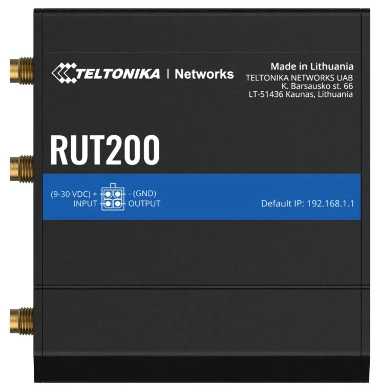 Teltonika RUT200 průmyslový router 1x LAN, 1x WAN, 1x SIM + eSIM, LTE, Wi-Fi 4