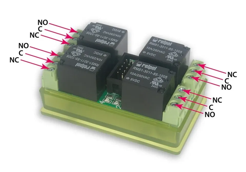 TINYCONTROL 4x relé 10A, rozšiřující modul pro LAN ovladač LK3 a LK4