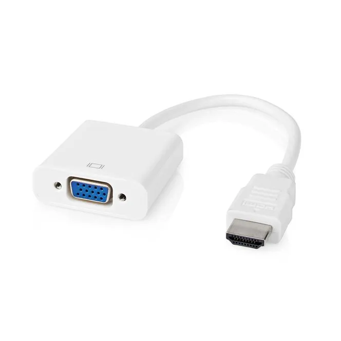 Nedis CCGB34900WT02 - HDMI – VGA Kabel | Konektor HDMI - VGA Zásuvka + 3,5mm výs