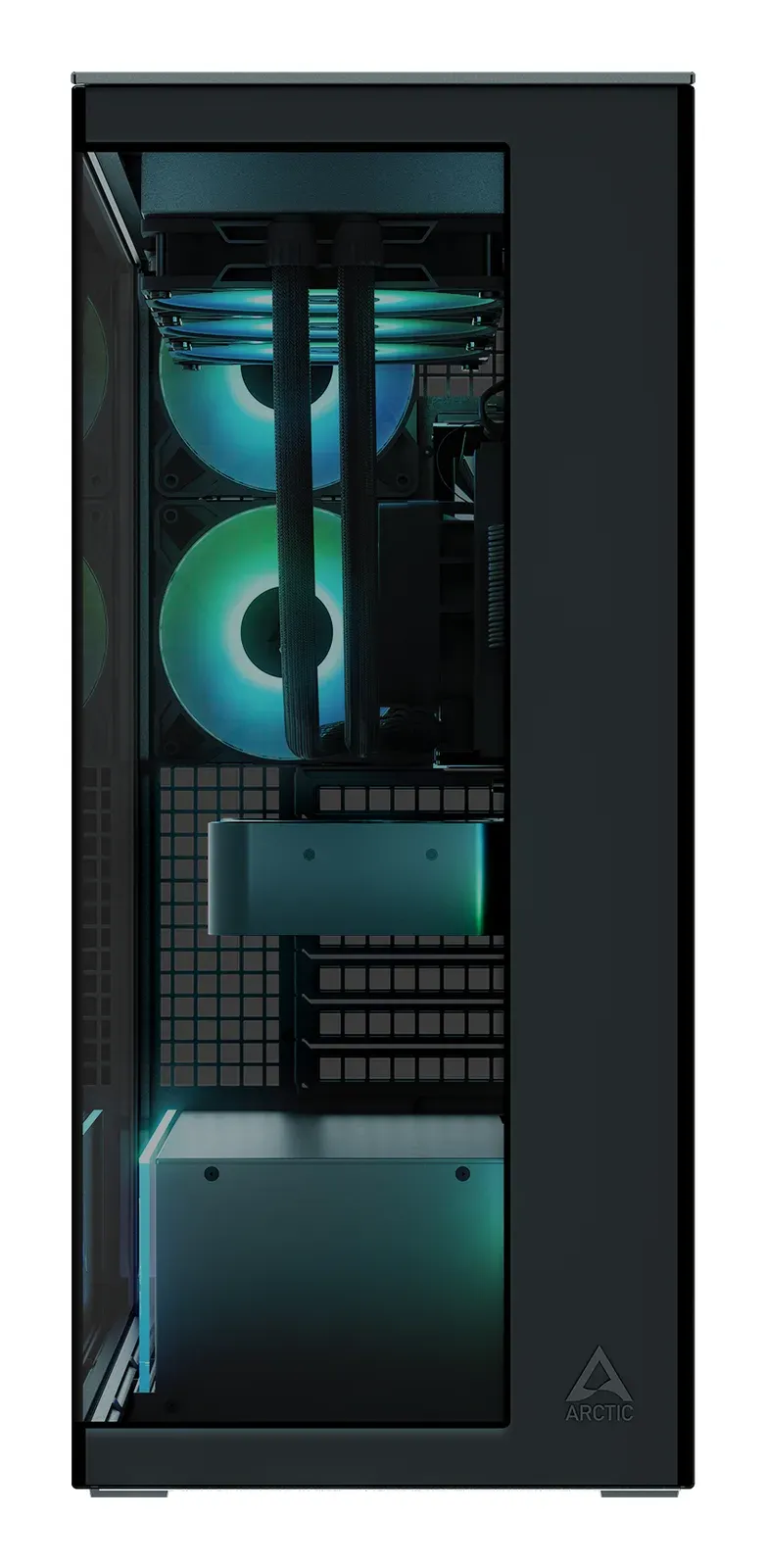 ARCTIC case Xtender Tower, tinted window, black