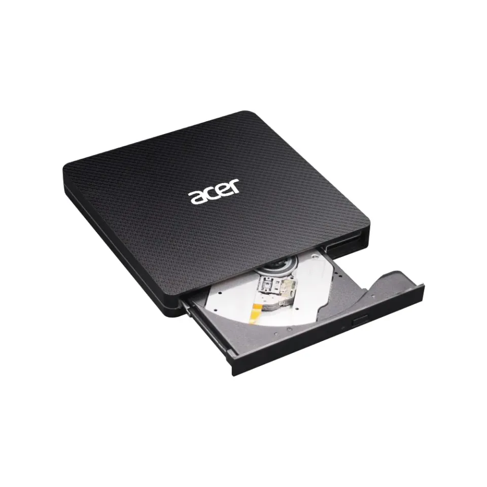 ACER Portable DVD Writer, USB 3.5 + Type-C 3.0, 140 x 142 x 17mm, burn speed CD-R: 24X CD-RW: 16X ,DVD-R,8X, DVD-RW 6X