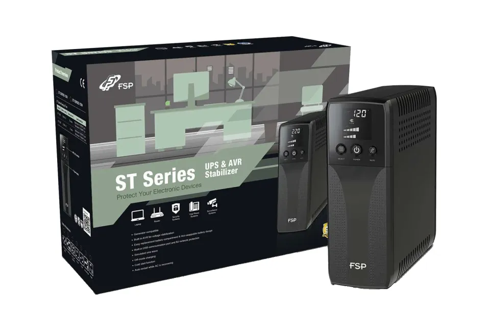 FSP UPS ST 850, 850 VA / 510 W, LCD, line interactive