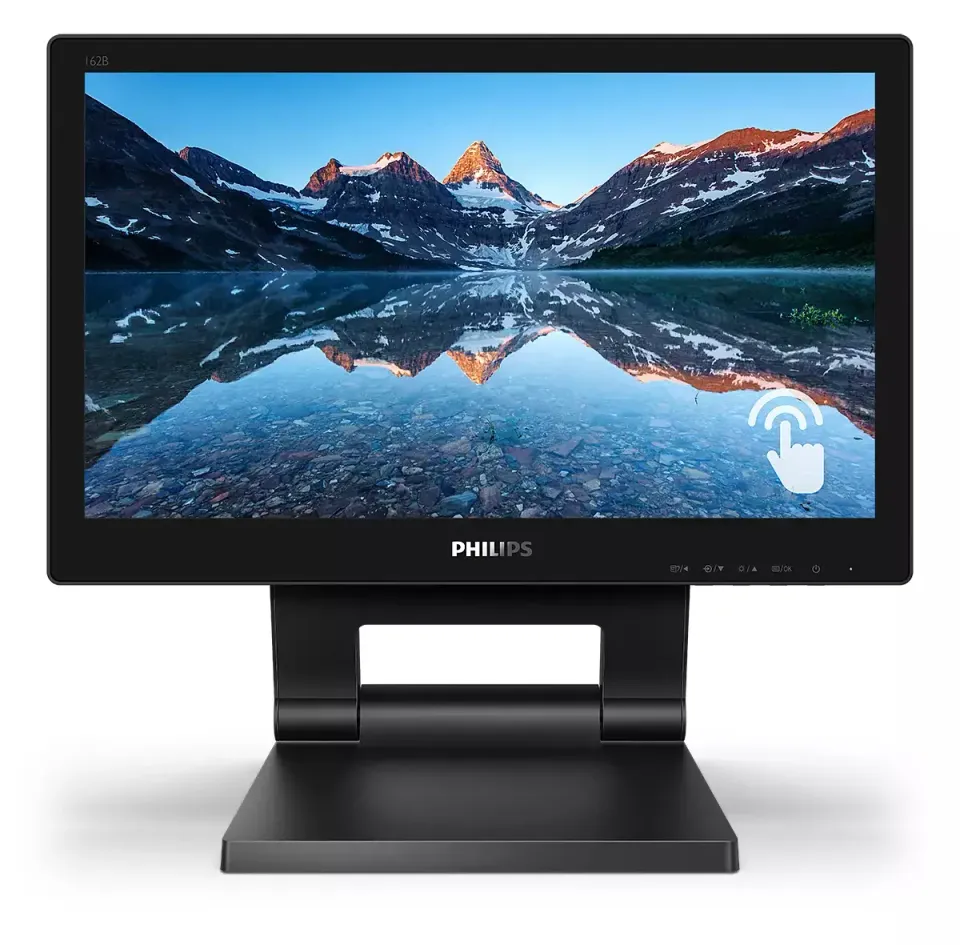 Philips LCD 162B9T 16" 16:9 TN Touch/1366x768@60Hz/20M:1/4ms/220 cd/VGA/DVI/HDMI