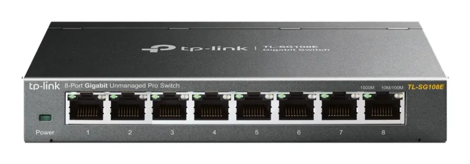 TP-LINK TL-SG108E GBit unmanaged switch, 8x 10/100/1000Mbps 8port, steel case, Green power