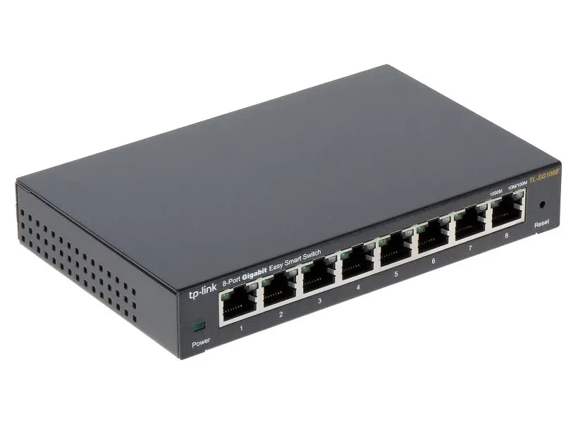 TP-LINK TL-SG108E GBit unmanaged switch, 8x 10/100/1000Mbps 8port, steel case, Green power