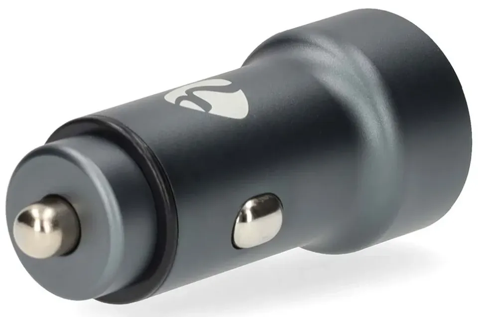 NEDIS nabíječka do auta/ 48 W/ dva výstupy/ 12 - 24 V DC/ 3.0 A/ USB-A/ USB-C/ automatická volba napětí/ šedá